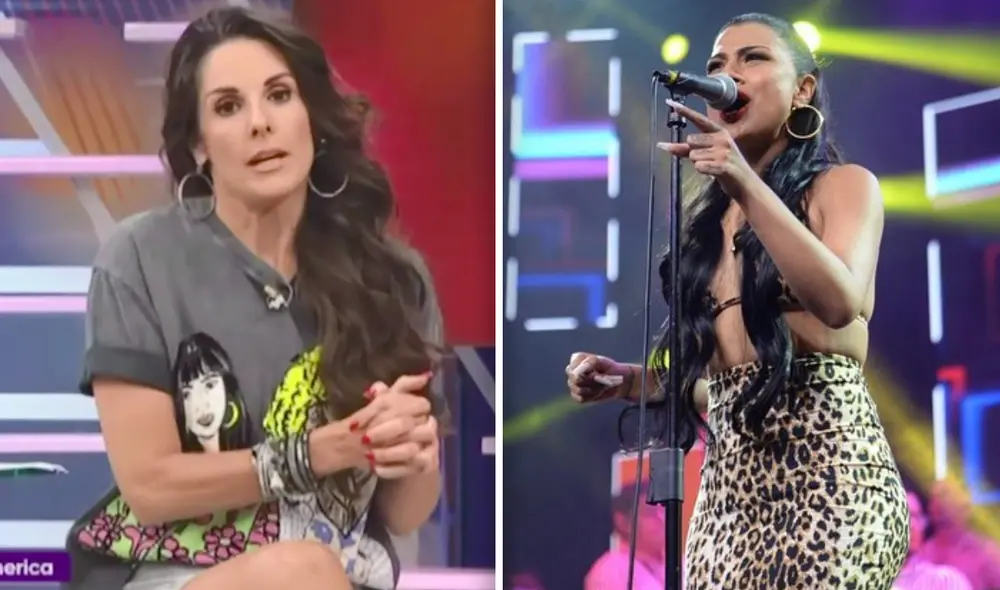 "Te deseamos mucha suerte, que Diosito siempre te cuide a ti y a tu familia”, dijo la conductora a Brunella Torpoco. Foto: composición América TV/Instagram