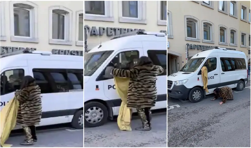 Mago intenta sorprender con truco a policías y desata las risas en TikTok. Foto: captura de TikTok.