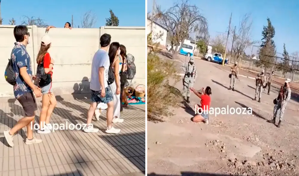 La joven cayó en una dependencia militar de la aviación de Chile. Foto: captura de YouTube