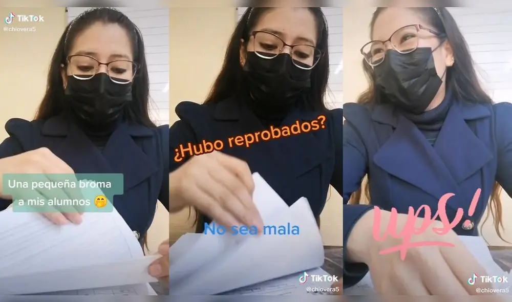 Los pequeños pidieron que la entrega de notas se efectúe de forma privada. Foto: captura de TikTok