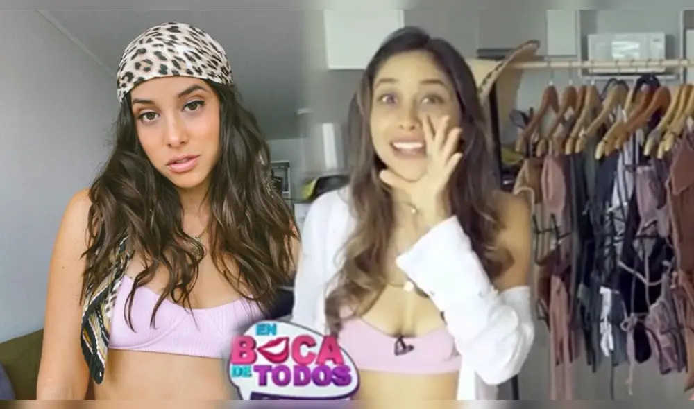 Ximena Palomino prometió un descuento del 40% en sus prendas de baño a sus fanáticas que estuvieran visualizando su nota. Foto: composición/Instagram/captura América TV Ximena Palomino prometió un descuento del 40% en sus prendas de baño a sus fanáticas que estuvieran visualizando su nota. Foto: composición/Instagram/captura América TV
