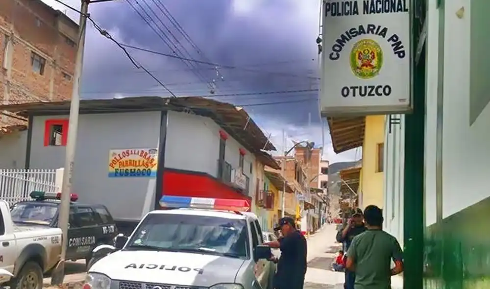 Comisaría de Otuzco recibió la información sobre el baleado. Foto: videocaptura