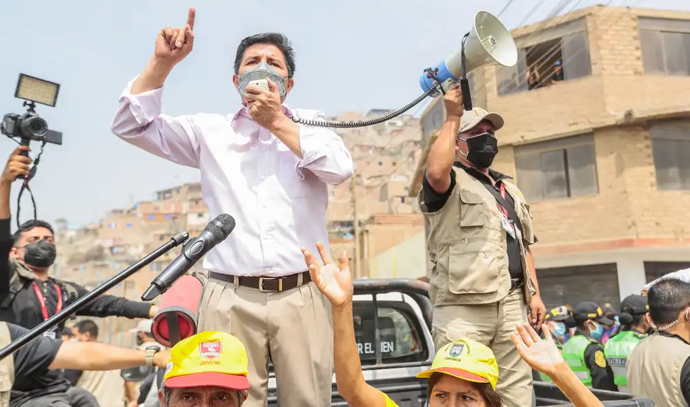 Pedro Castillo durante una actividad en Lurigancho-Chosica. Foto: Presidencia / Video: Canal N