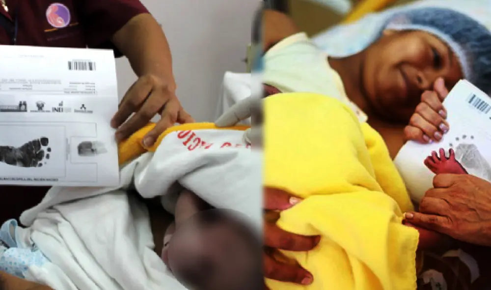 Los CNV de los bebés son elaborados por el personal de Salud a cargo del parto. Foto: composición Gob.pe/Reniec.pe