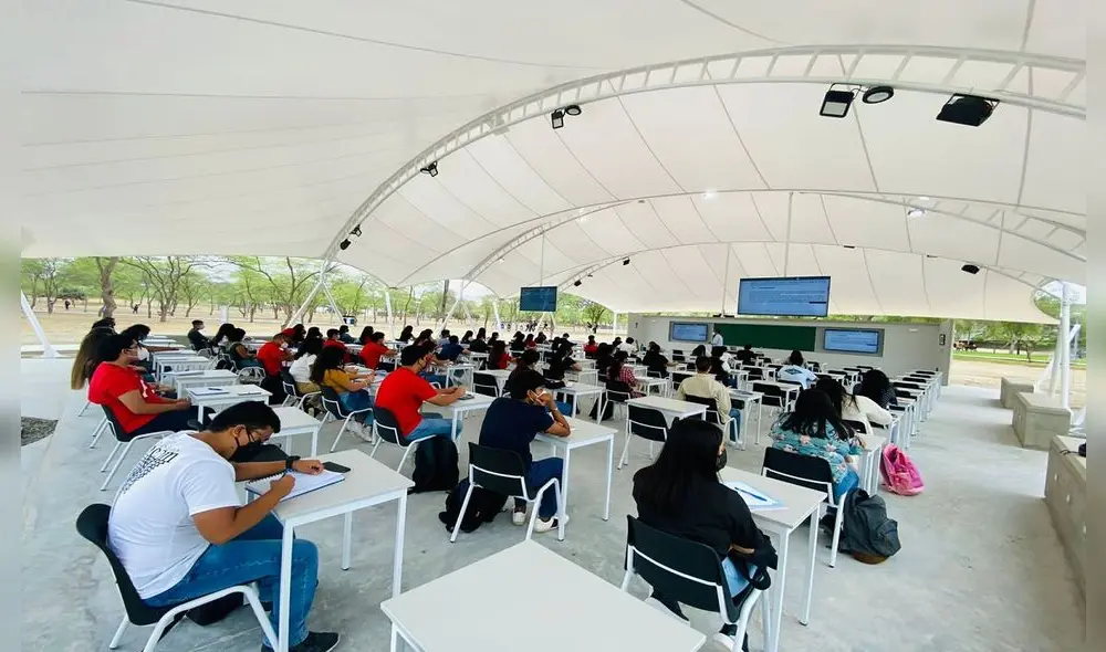 El 30% de estudiantes de la UDEP regresaron a sus aulas. Foto Udep. El 30% de estudiantes de la UDEP regresaron a sus aulas. Foto Udep.