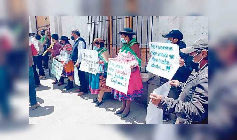 Reclamos. Pobladores de Caylloma cuestionan adenda. Foto: La República