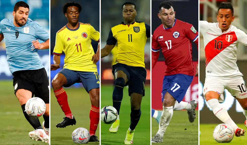 Por la jornada 17 de las Eliminatorias Qatar 2022, 4 de los 5 partidos se jugarán en simultáneo. Foto: composición/EFE