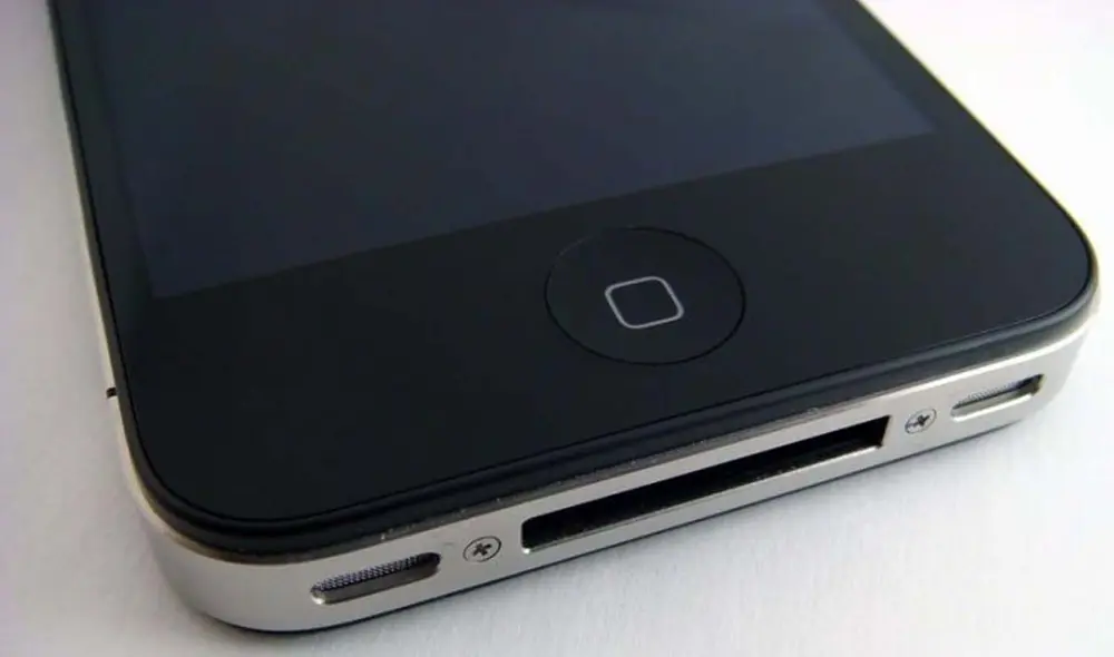 Así lucía el botón home de un iPhone 4. Foto: Actualidad iPhone