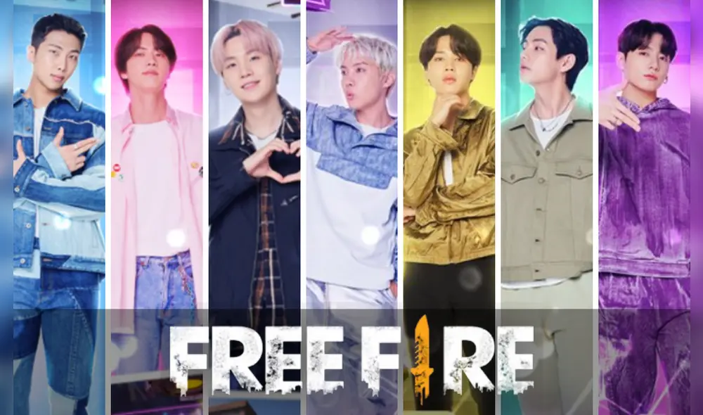 Garena Free Fire brinda los últimos detalles con BTS para ARMY. Foto composición: Free Fire