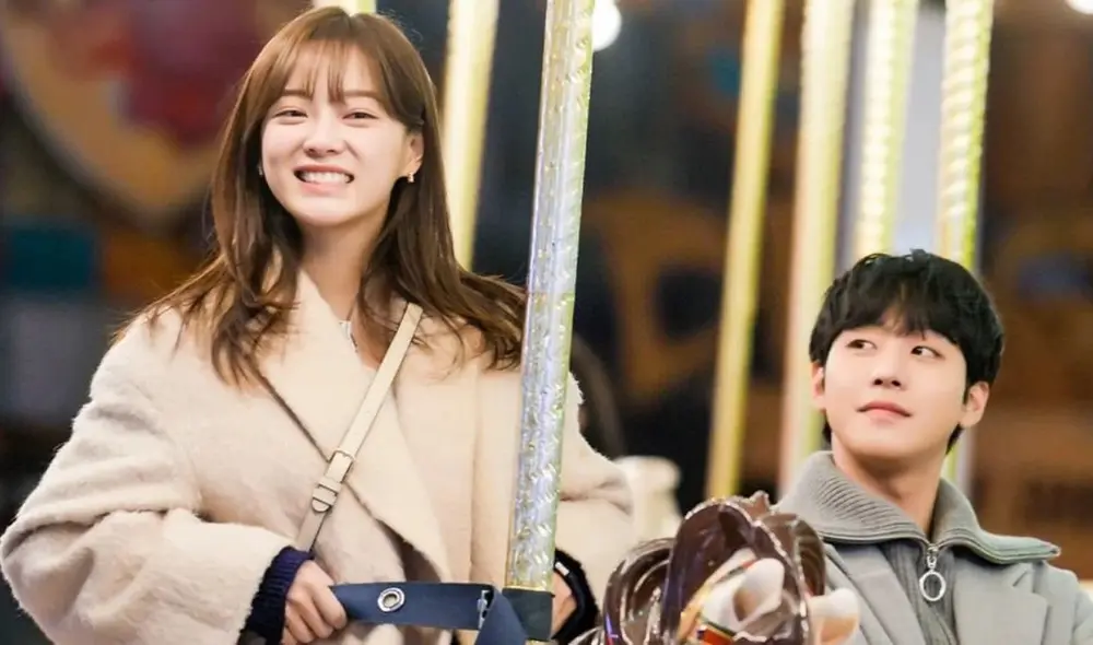 Actores Kim Se Jeong y Ahn Hyo Seop en detrás de escena de la cita de Ha Ri y el CEO Kang en "A business proposal". Foto: SBS