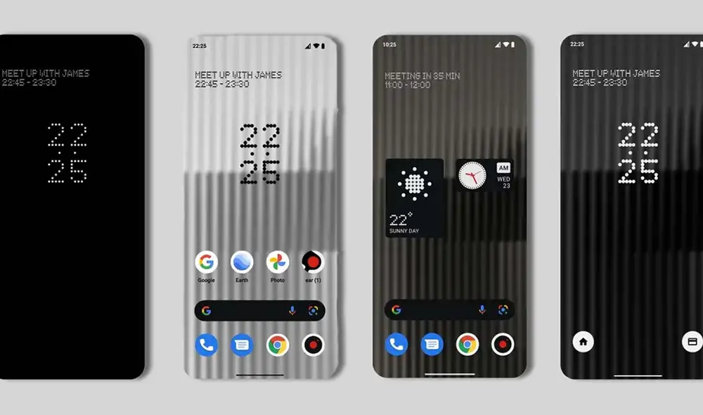 Primer vistazo a la interfaz de los Nothing Phone. Foto: Nothing