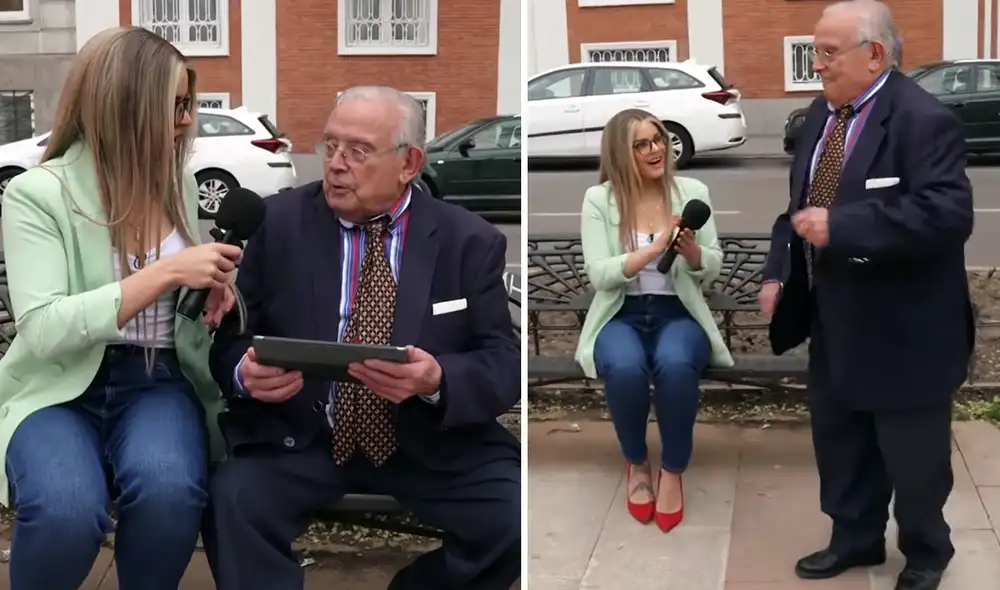 Rosalía aplaudió al señor mientras hacía gala de sus pasos al ritmo de una de sus canciones. Foto: captura de TikTok