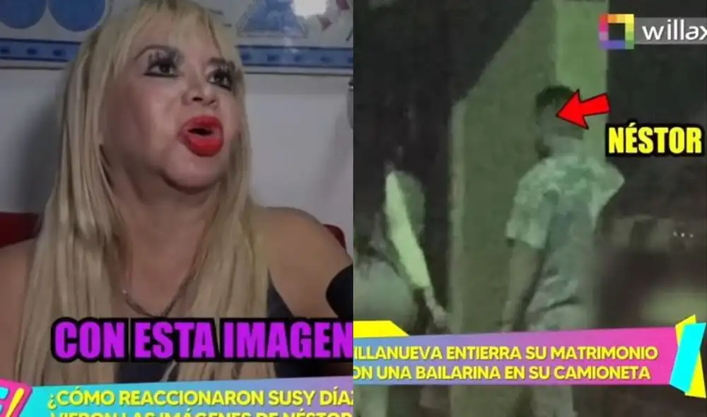 Susy Díaz habla sobre el último ampay que "Amor y fuego" le hizo a Néstor Villanueva. Foto: Composición/ Willax