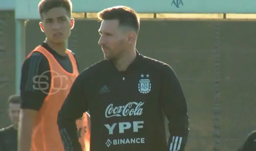 Lionel Messi entrenó y se alista para jugar contra Venezuela. Foto: captura de ESPN Lionel Messi entrenó y se alista para jugar contra Venezuela. Foto: captura de ESPN