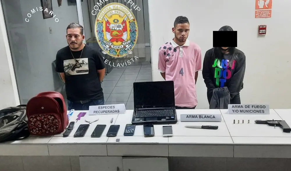 La Policía informó que los detenidos fueron reconocidos por la agraviada. Foto: PNP La Policía informó que los detenidos fueron reconocidos por la agraviada. Foto: PNP