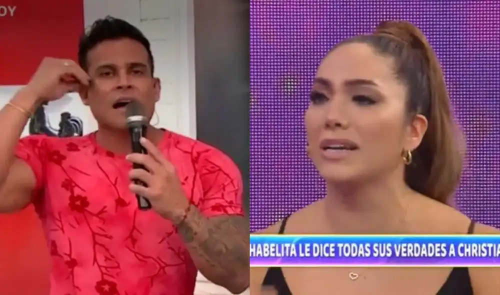 'Chabelita' le pide a Christian Domínguez que deje de hablar sobre ella en televisión. Foto: Composición Captura América TV/ Captura ATV