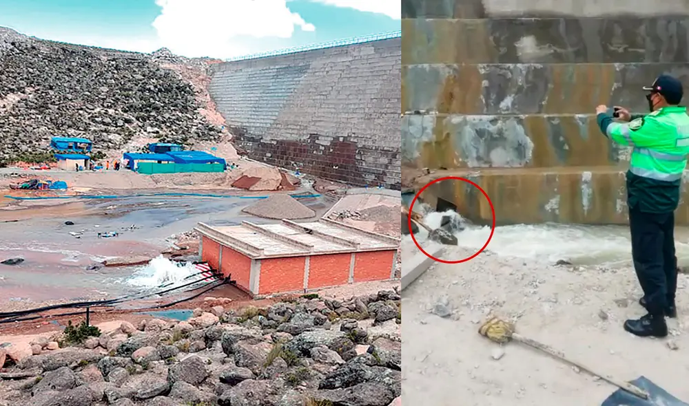 Riesgo. Población que vive cerca a represa evidenció filtraciones de agua en represa recién construida. Alcalde minimiza problemas. Foto: La República Riesgo. Población que vive cerca a represa evidenció filtraciones de agua en represa recién construida. Alcalde minimiza problemas. Foto: La República