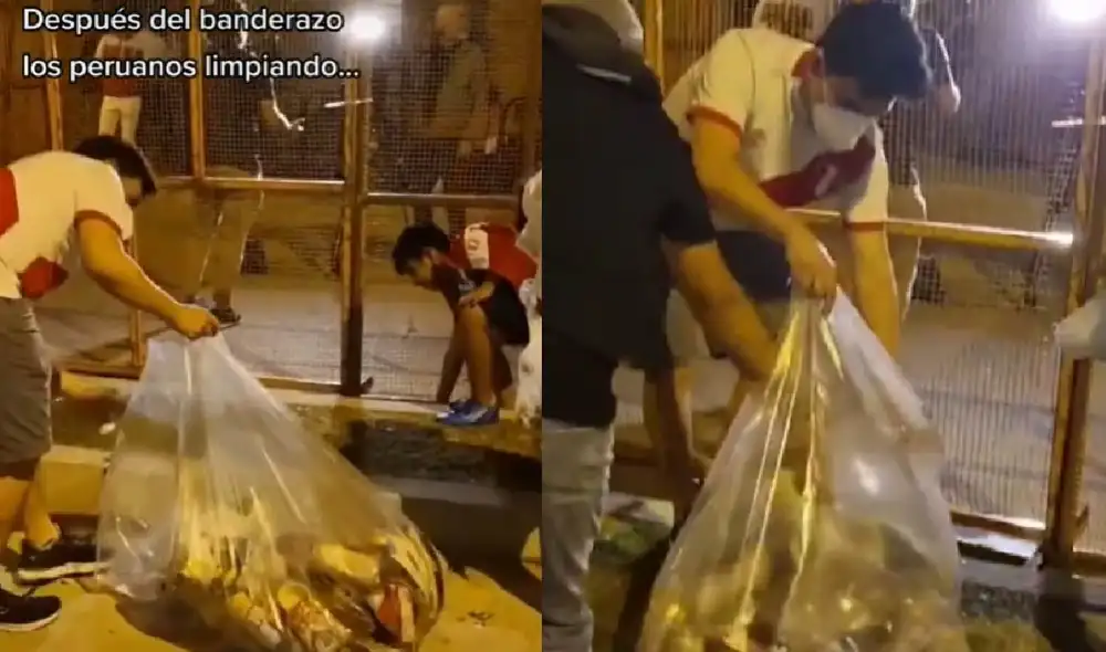 Los peruanos demostraron su educación al dejar las calles de la capital uruguaya limpias. Foto: captura de TikTok