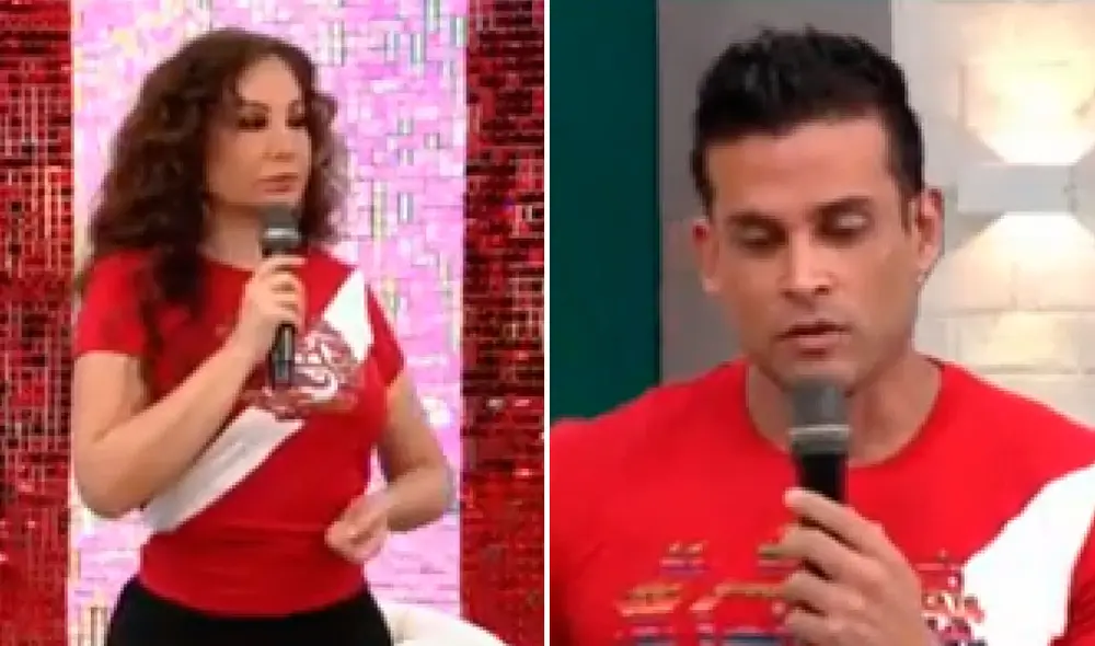 Janet Barboza no cree en las lágrimas de Isabel Acevedo durante su entrevista con Magaly Medina. Foto: captura América TV.