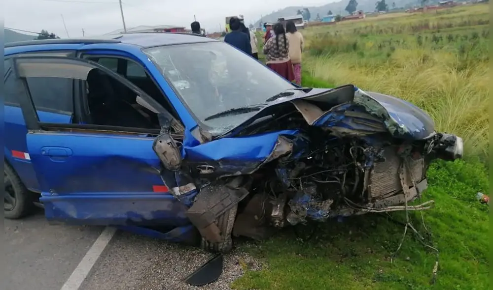 Vía Panamericana estuvo bloqueada por unos minutos tras choque. Foto:  Julio Canahuire