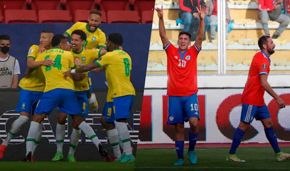 Brasil vs. Chile: ambas selecciones se medirán por la penúltima fecha de las eliminatorias. Foto: composición GLR/AFP/Carlos Parra Brasil vs. Chile: ambas selecciones se medirán por la penúltima fecha de las eliminatorias. Foto: composición GLR/AFP/Carlos Parra
