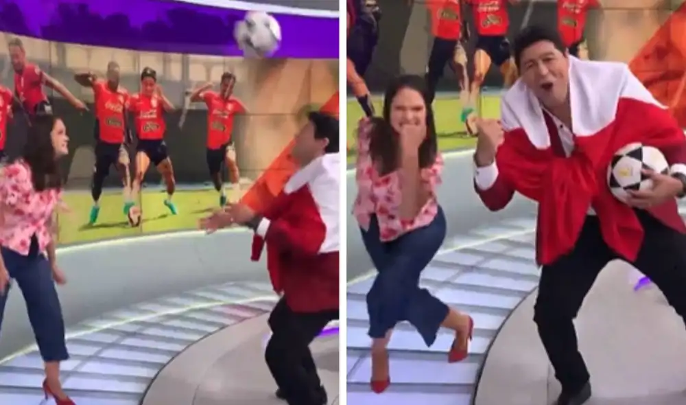 Así alentaron los periodistas de Latina a la selección peruana. Foto: Instagram Así alentaron los periodistas de Latina a la selección peruana. Foto: Instagram