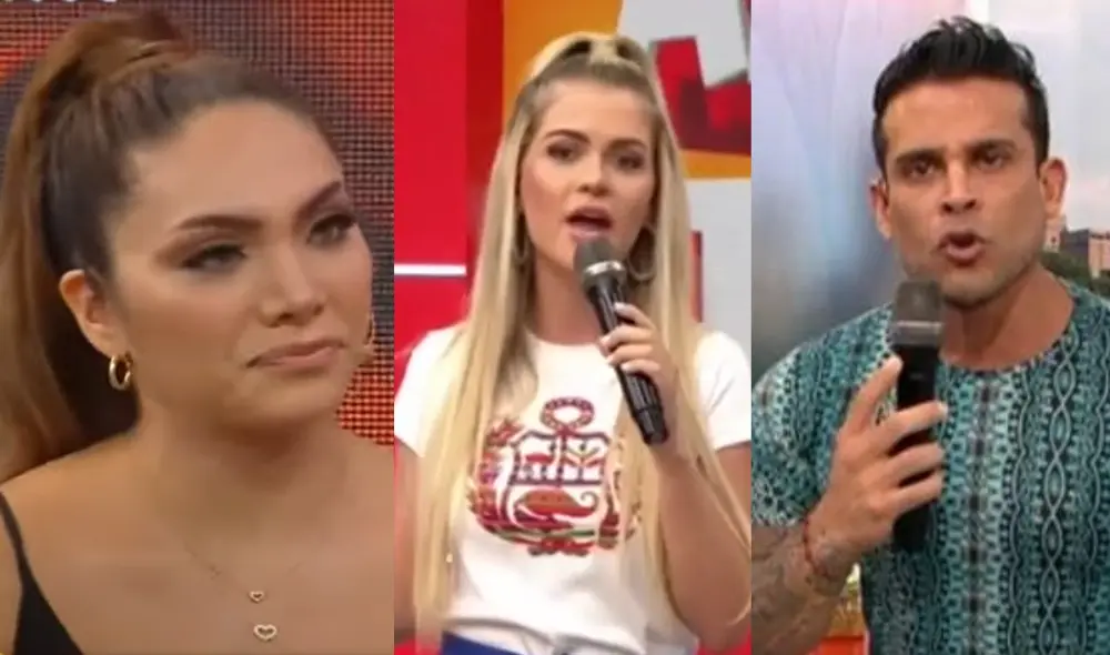 Brunella Horna cuestionó a Christian Domínguez por su pasado romance con Isabel Acevedo. Foto: Composición LR / ATV / América hoy.