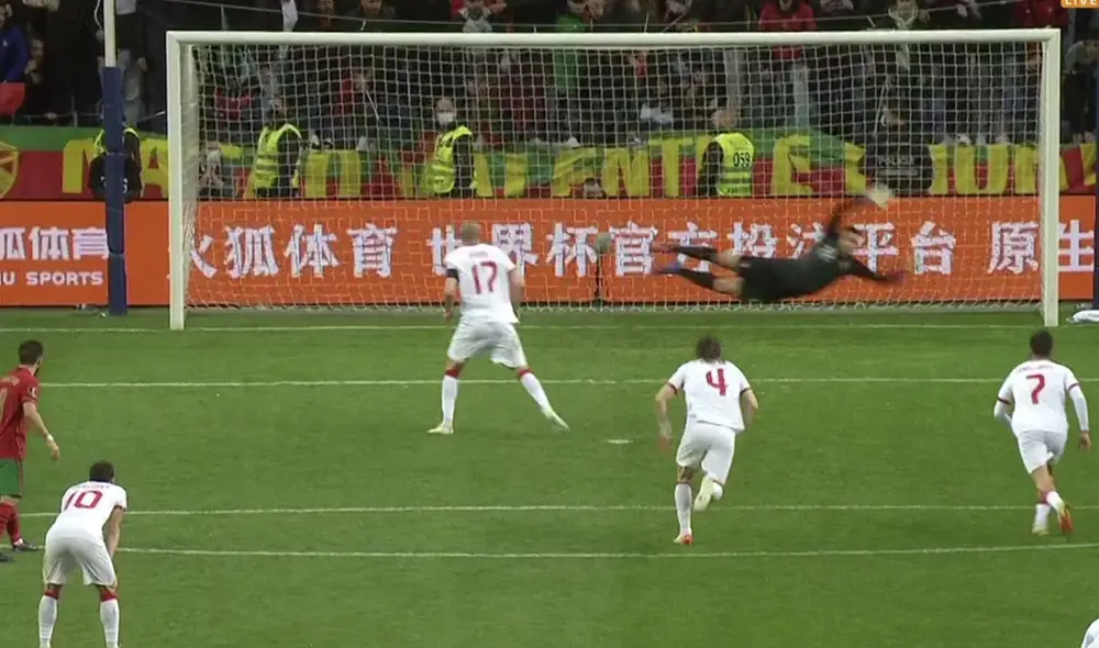 Yilmaz no pudo convertir su doblete ante Portugal. Foto: captura de DirecTV Sports