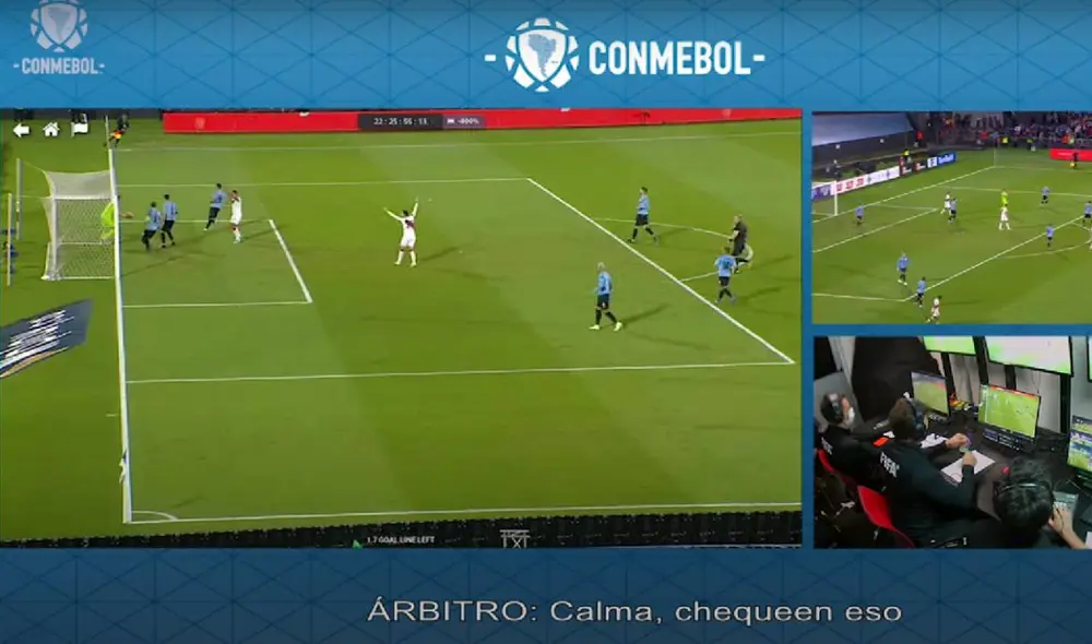Conmebol demostró que el supuesto gol de Miguel Trauco no fue válido. Foto: Conmebol Conmebol demostró que el supuesto gol de Miguel Trauco no fue válido. Foto: Conmebol