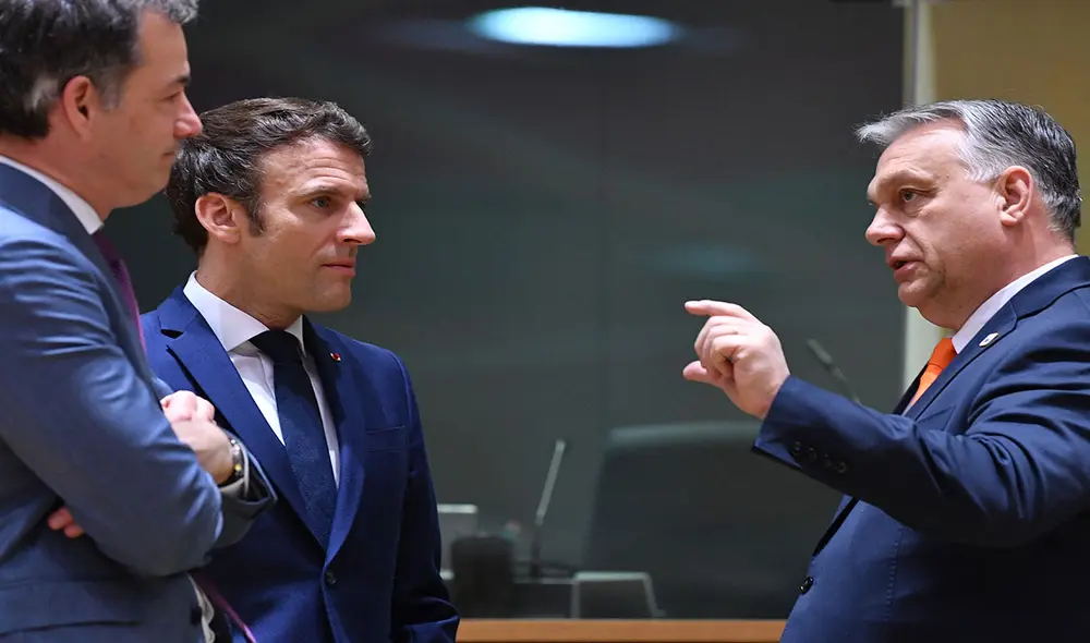 Viktor Orbán estuvo el jueves 24 de marzo en una cumbre con sus pares occidentales sobre la guerra entre Rusia y Ucrania. Foto: AFP Viktor Orbán estuvo el jueves 24 de marzo en una cumbre con sus pares occidentales sobre la guerra entre Rusia y Ucrania. Foto: AFP