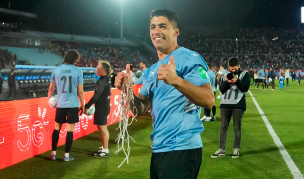 Luis Suárez celebró la clasificación de Uruguay a Qatar 2022. Foto: EFE Luis Suárez celebró la clasificación de Uruguay a Qatar 2022. Foto: EFE