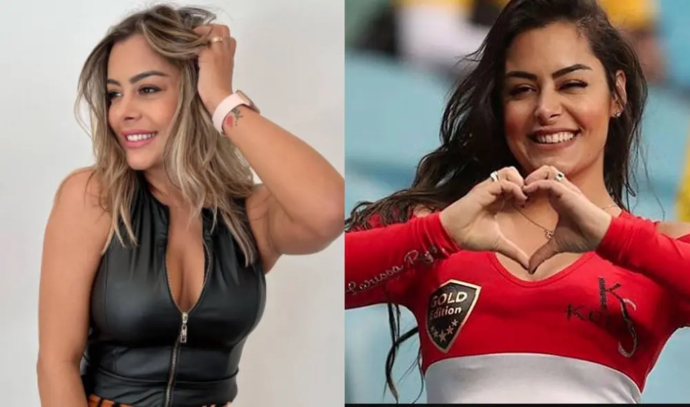 Larissa Riquelme emocionada por ver el partido Perú vs. Paraguay. Foto: composición/ Instagram/ difusión/ Larissa Riquelme