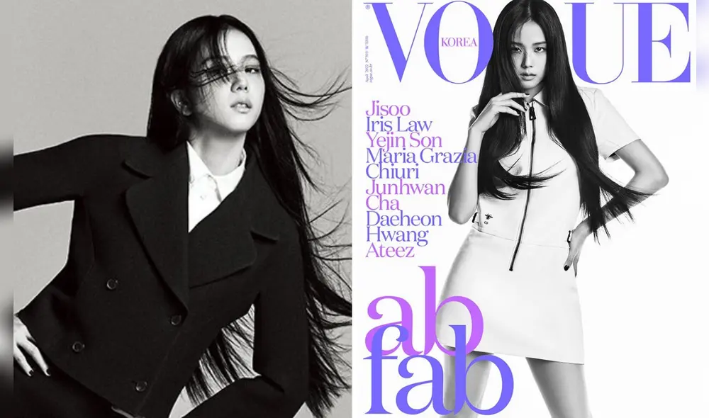 Es la quinta vez que Jisoo de BLACKPINK posa para la portada de Vogue Korea. Foto composición: Vogue Korea