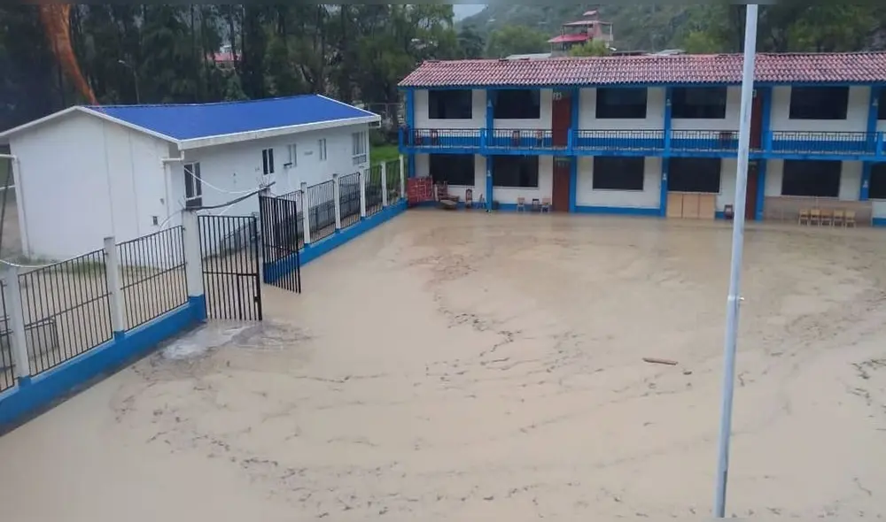 Un colegio de la ciudad de Lajas terminó inundado por desborde de río. Foto: Indeci / Cajamarca Un colegio de la ciudad de Lajas terminó inundado por desborde de río. Foto: Indeci / Cajamarca