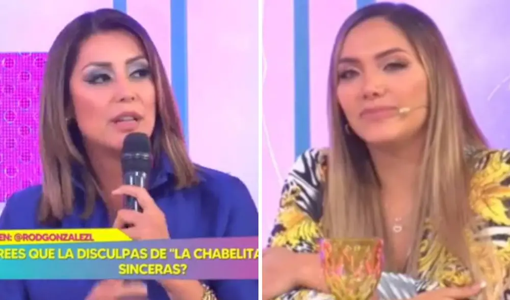 Isabel Acevedo le pidió disculpas públicas a Karla Tarazona. Foto: captura de Willax Isabel Acevedo le pidió disculpas públicas a Karla Tarazona. Foto: captura de Willax