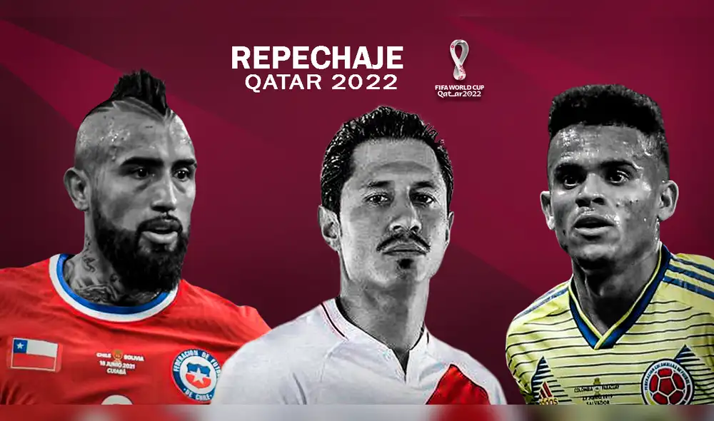 Tres equipos, una plaza. Perú, Chile o Colombia: solo uno llegará al repechaje para mantenerse en la pelea por llegar al Mundial Qatar 2022. Foto: composición LR-Jazmín Ceras