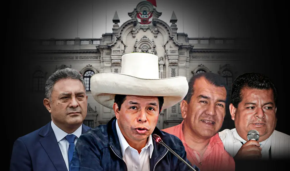 De izquierda a derecha: Carlos Jaico, Pedro Castillo, Jorge Alva y Bruno Pacheco. Foto: composición de Fabrizio Oviedo / La República