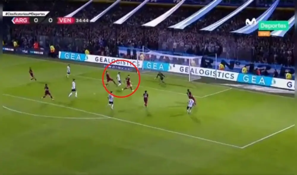 Nicolás González marcó el 1-0 de Argentina. Foto: captura Movistar Deportes. Nicolás González marcó el 1-0 de Argentina. Foto: captura Movistar Deportes.