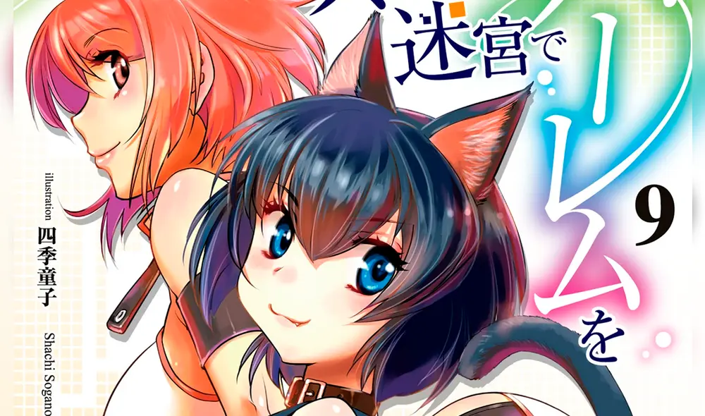 Portada del volumen 9 de la novela ligera de "A Harem in a Fantasy World Labyrinth". Foto: Shiki Douji