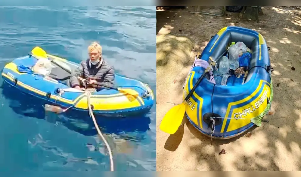 Imagen del momento en el que fue encontrado Ho Hoang Hung. Foto: Facebook/Third Naval Aerea Comand