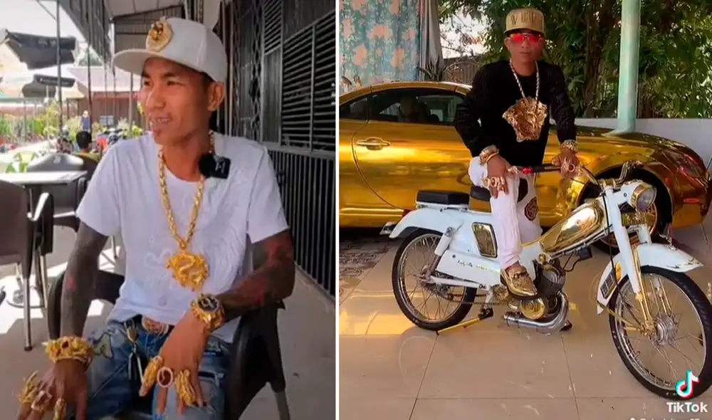 Para Tran, lucir atuendos en oro hace que aumente su suerte y prosperidad. Foto: captura de TikTok Para Tran, lucir atuendos en oro hace que aumente su suerte y prosperidad. Foto: captura de TikTok