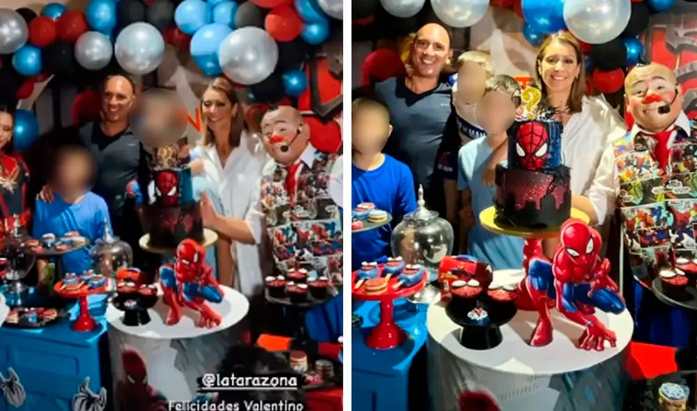 Karla Tarazona celebrando el cumpleaños de su hijo con Christian Domínguez. Foto: Instagram
