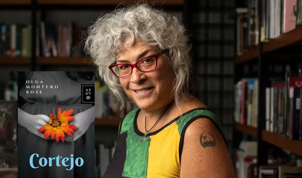 Debut. Olga Montero Rose ha iniciado una narrativa que al parecer continuará. Cortejo debe ser el principio de grandes retos literarios. Foto: composición: La República