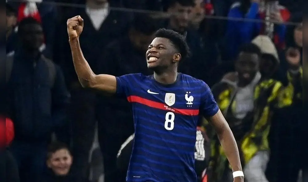 Aurélien Tchouaméni anotó su primer gol con la selección francesa ante Costa de Marfil. Foto: AFP Aurélien Tchouaméni anotó su primer gol con la selección francesa ante Costa de Marfil. Foto: AFP