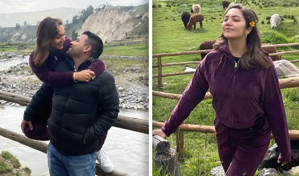 Isabel Acevedo se mostró más que feliz y relajada al visitar diversos lugares turísticos de Arequipa. Foto: composición/Instagram/Isabel Acevedo