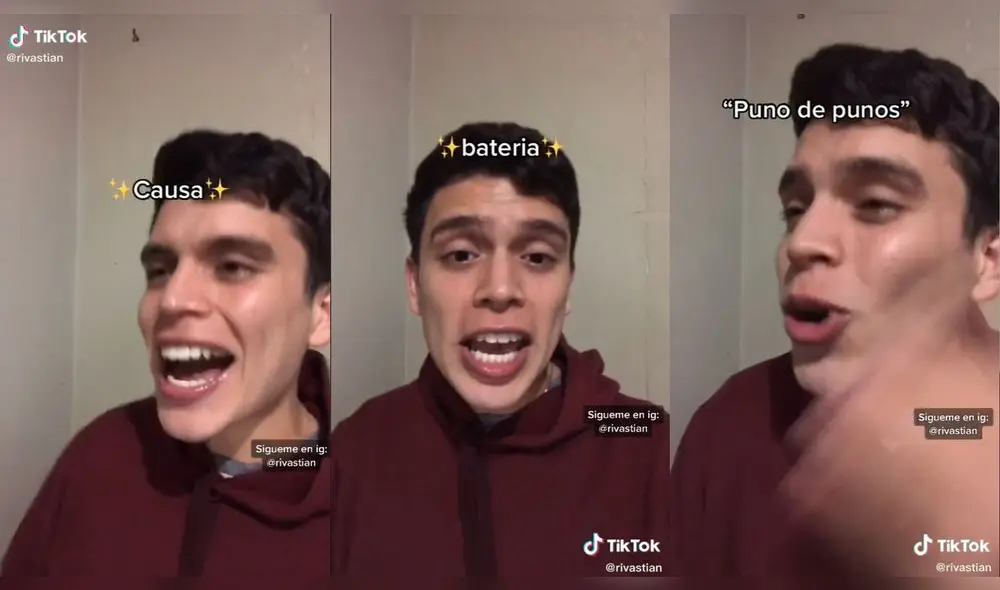 El joven explicando el significado de muchas jergas peruanas. Foto: captura de TikTok