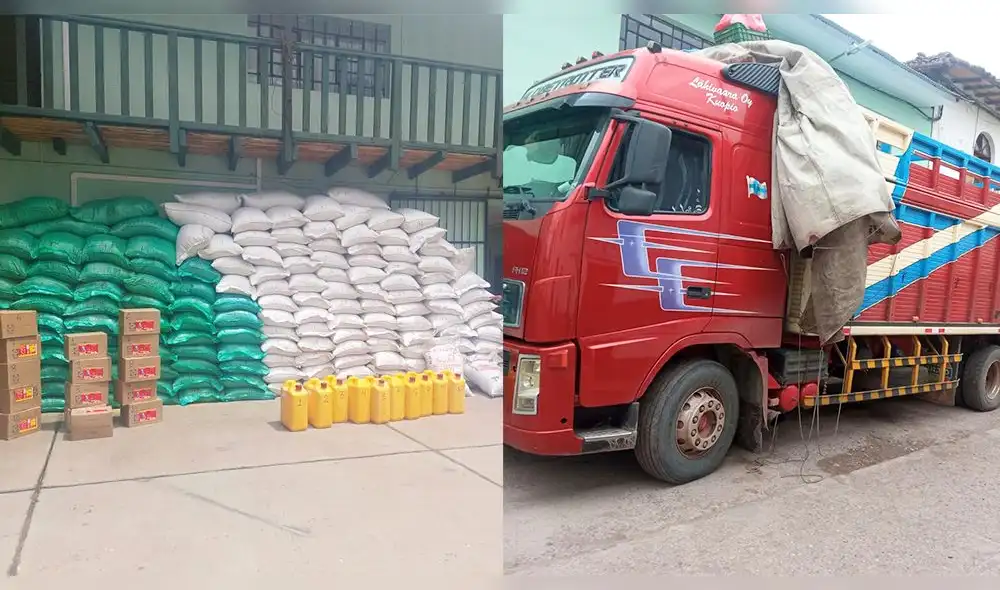 El operativo se realizó la mañana de este domingo 27 de marzo en el sector de Paclamayo, específicamente en el kilómetro 50 de la vía Calca-Urubamba. Foto: composición LR/PNP