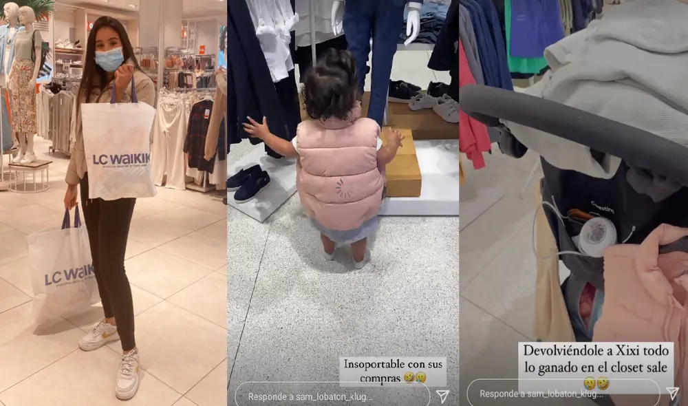 La influencer fue a comprar ropa de otoño para su pequeña. Foto: Samahara Lobatón/Instagram
