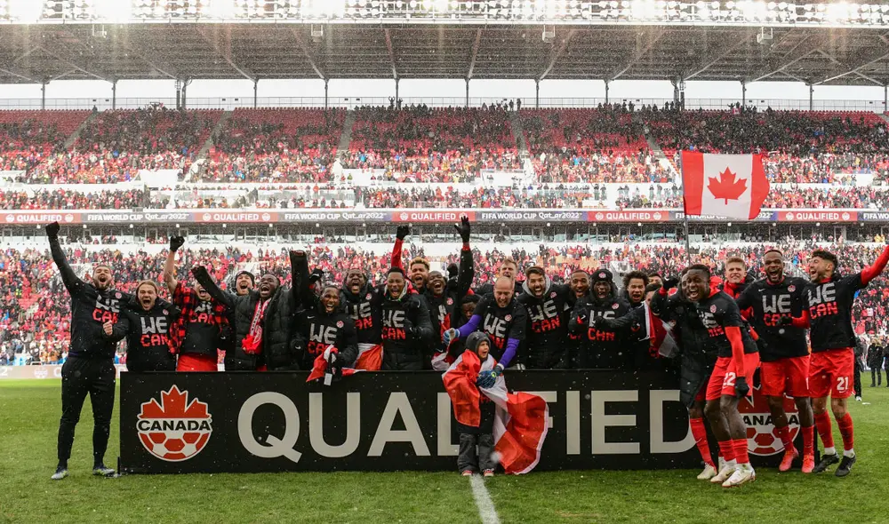 La selección de Canadá aseguró su pase al Mundial al vencer a Jamaica. Foto: Twitter de Canadá.