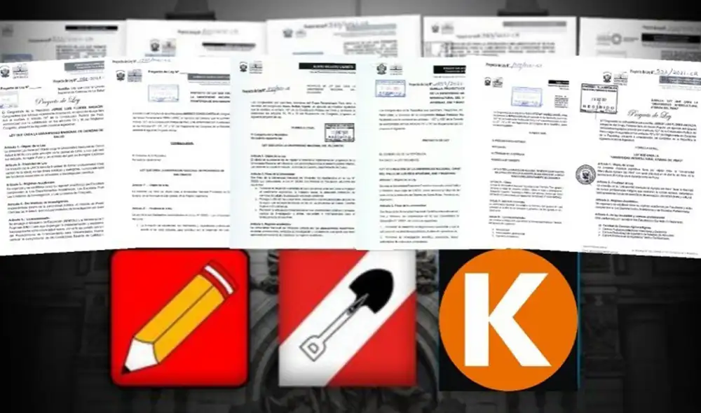 La República contabilizó hasta 11 proyectos de ley impulsados por Perú Libre, Acción Popular y Fuerza Popular para la creación de más universidades estatales en el país. Foto: composición/ La República La República contabilizó hasta 11 proyectos de ley impulsados por Perú Libre, Acción Popular y Fuerza Popular para la creación de más universidades estatales en el país. Foto: composición/ La República